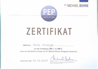 PEP I bis III bei Dr. Michael Bohne_Zertifikat